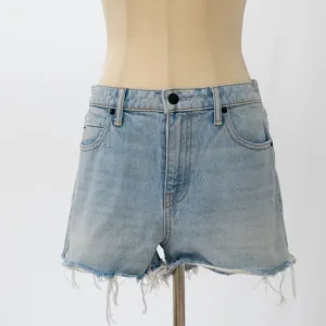 Alexander Wang Blue Denim Fringe Shorts