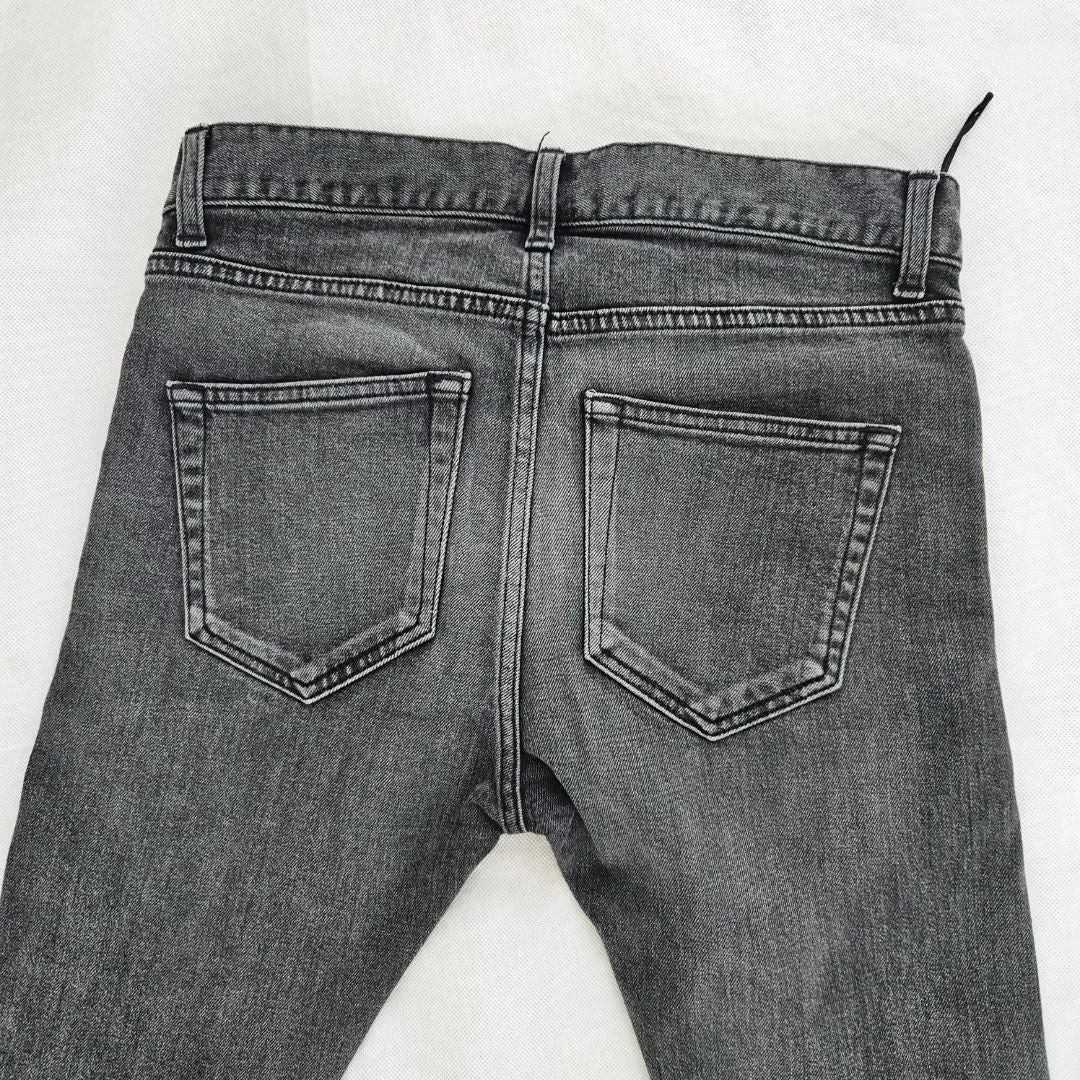 Balenciaga dark grey distressed/ripped denim skinny jeans