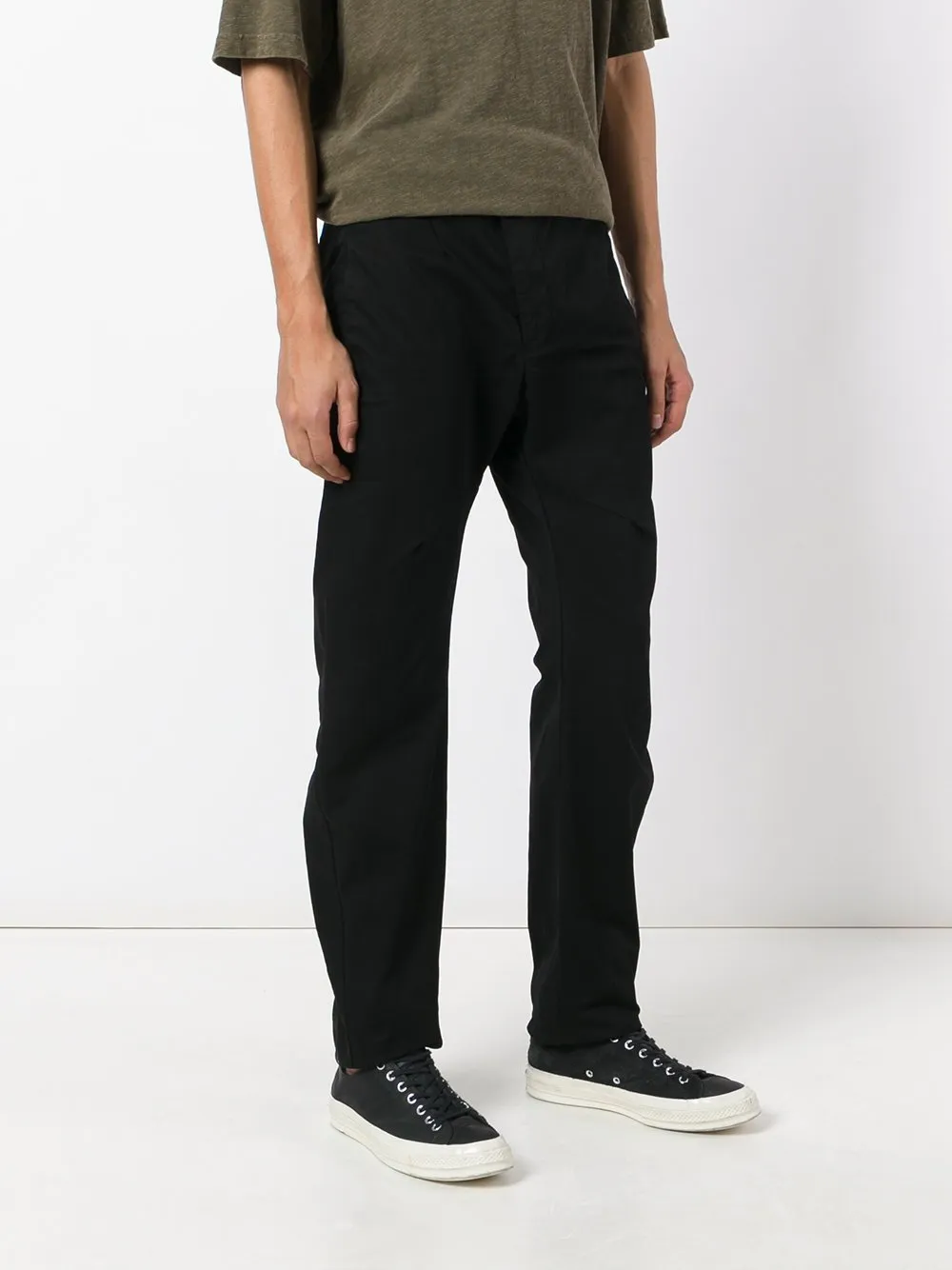 Black Dye Drop Crotch Pant