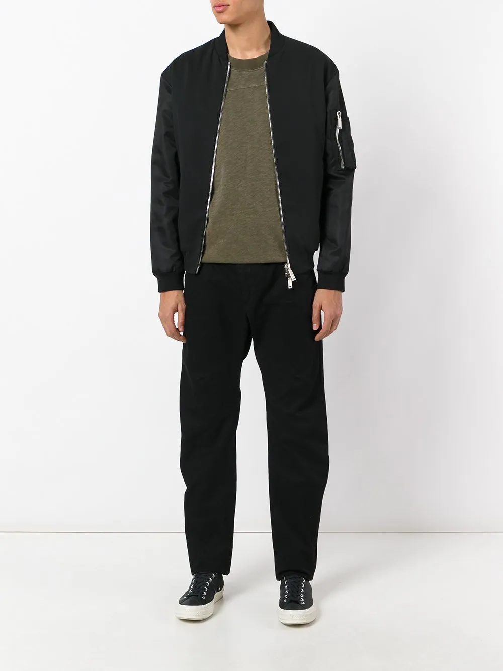 Black Dye Drop Crotch Pant