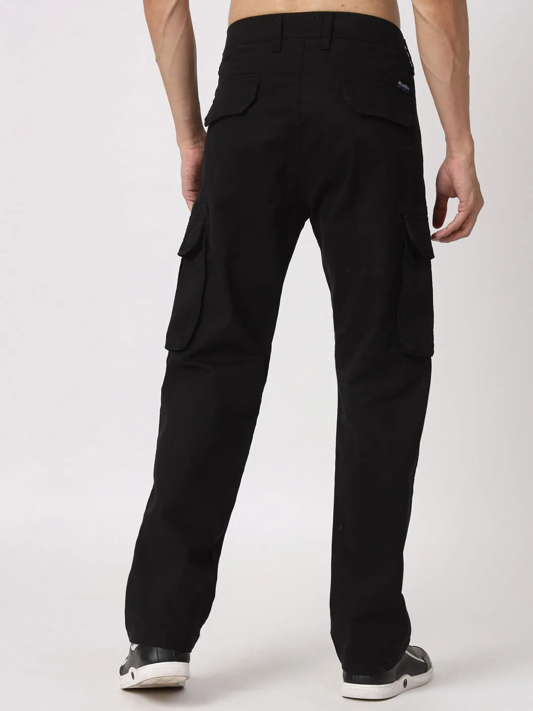 Coal-black straight fit