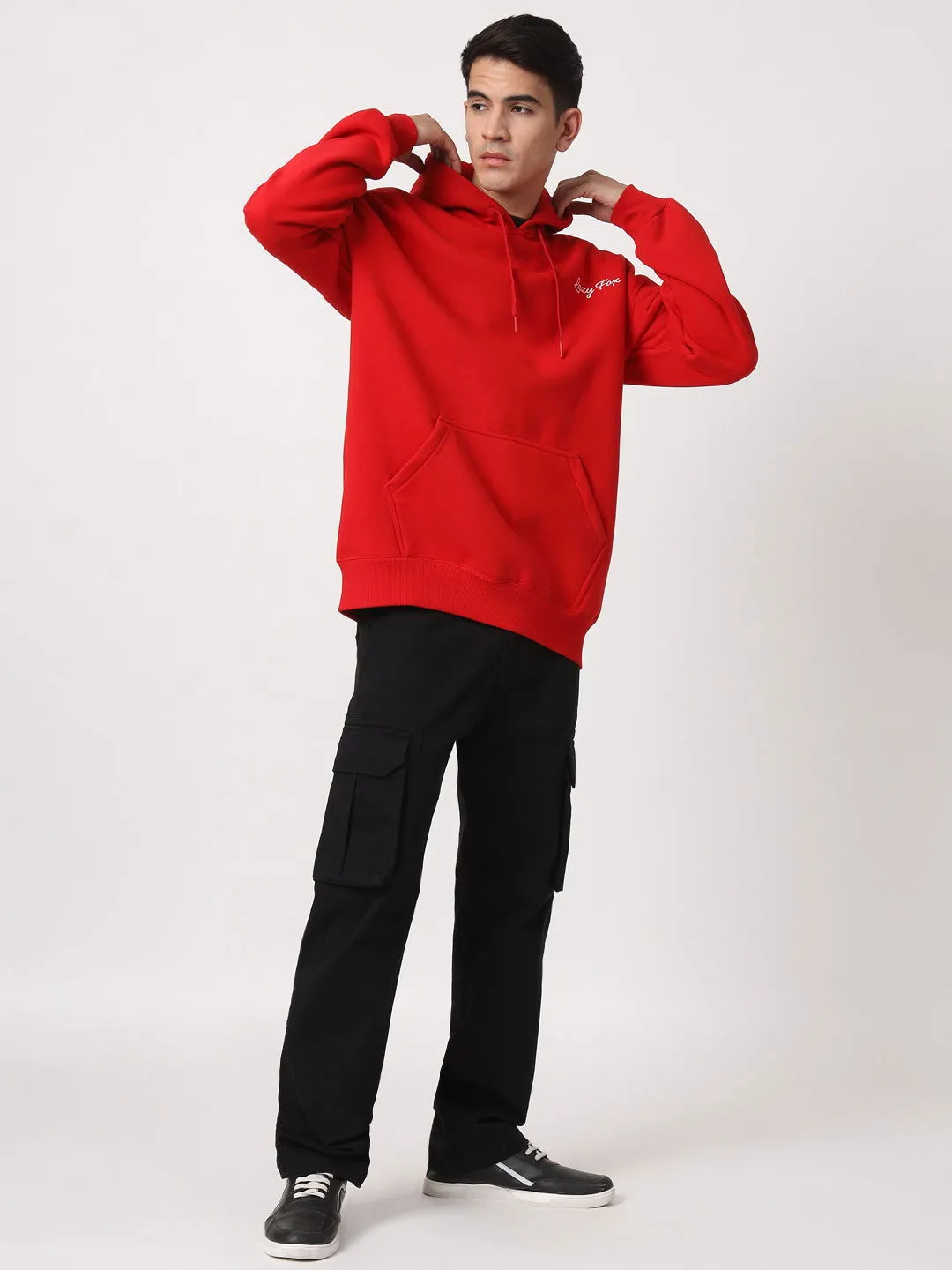 Coal-black straight fit