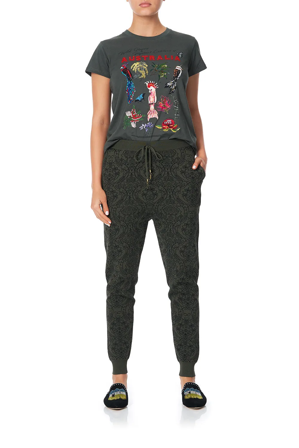 DROP CROTCH KNIT PANTS WATCHFUL WINGS