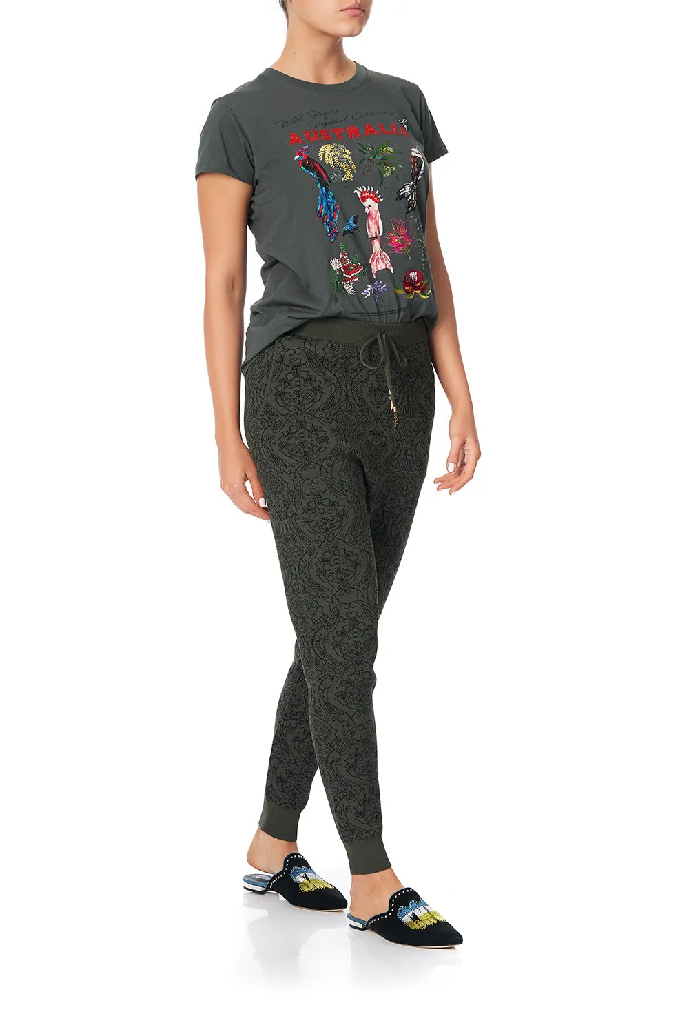 DROP CROTCH KNIT PANTS WATCHFUL WINGS