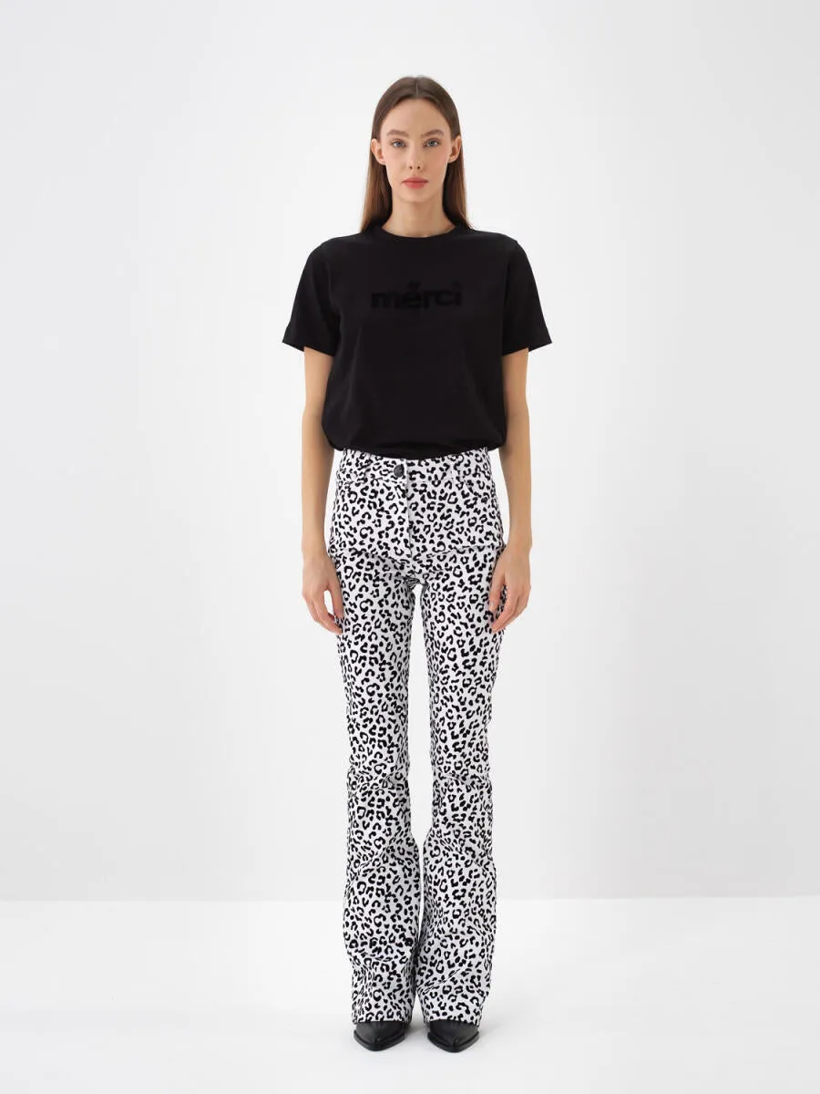 Elise Slim Fit Leopard Pants