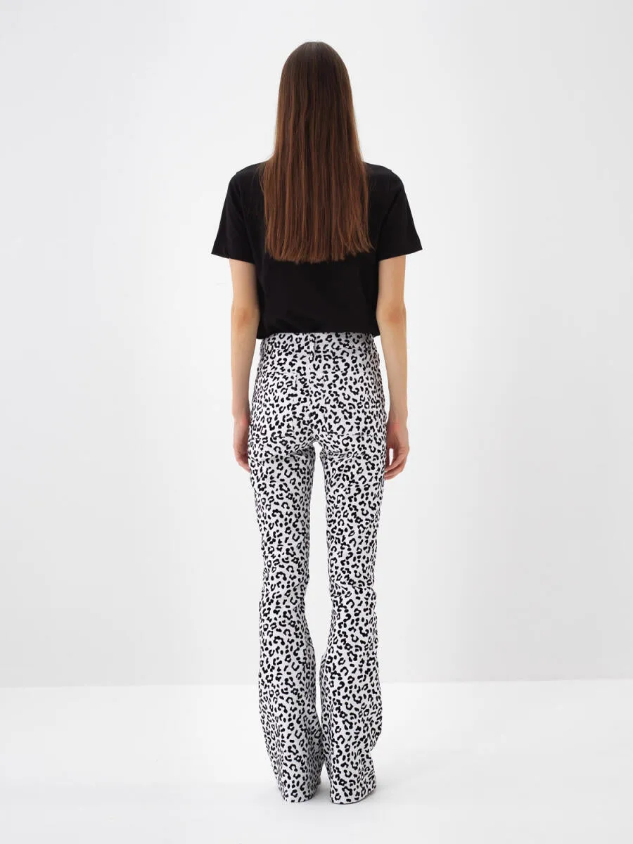 Elise Slim Fit Leopard Pants