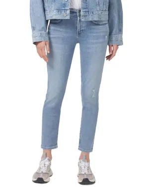 Elle Slim Crop Jean in Carmine