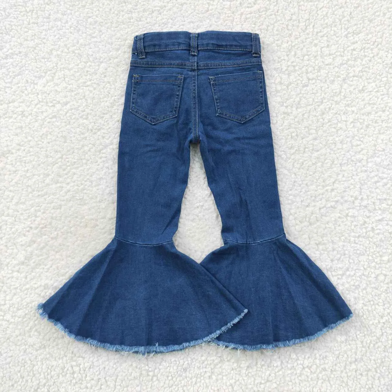 girls blue ripped jeans P0133