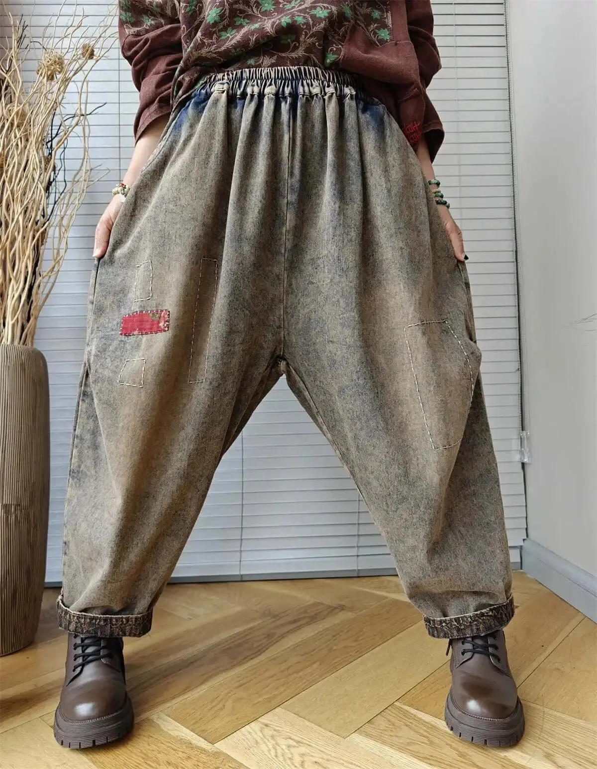 harem pants women with Personalized Drop Crotch Style