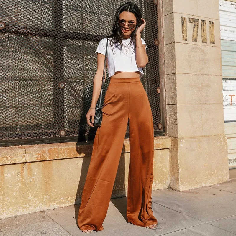High Waist Wide Leg Pants