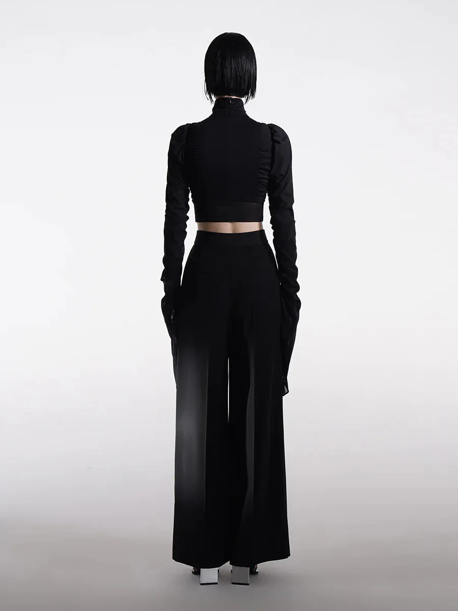 HIGH WAIST WIDE-LEG PANTS