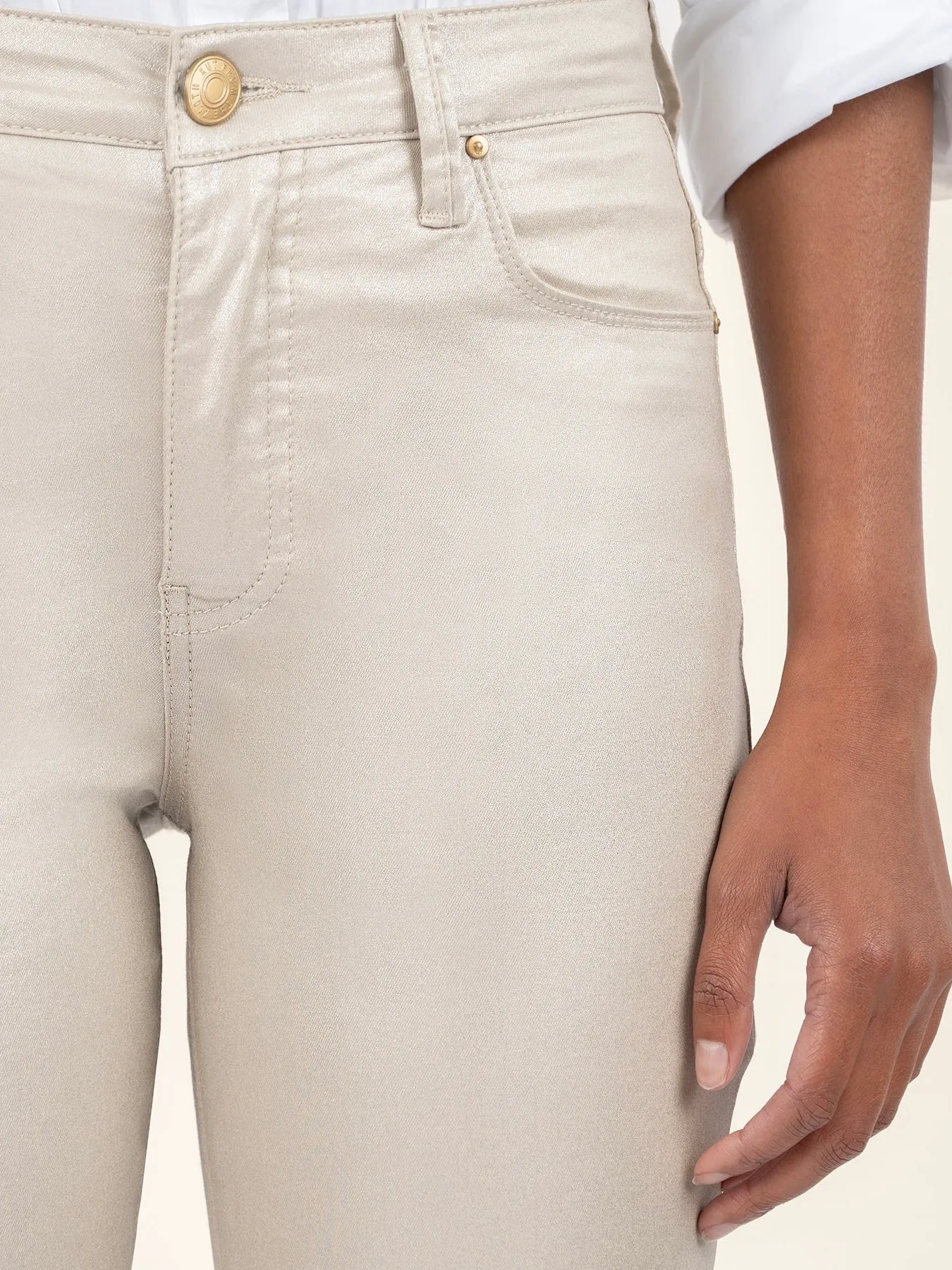Kut Jeans : Charlize High Rise Fab Ab Cigarette Leg Raw Hem