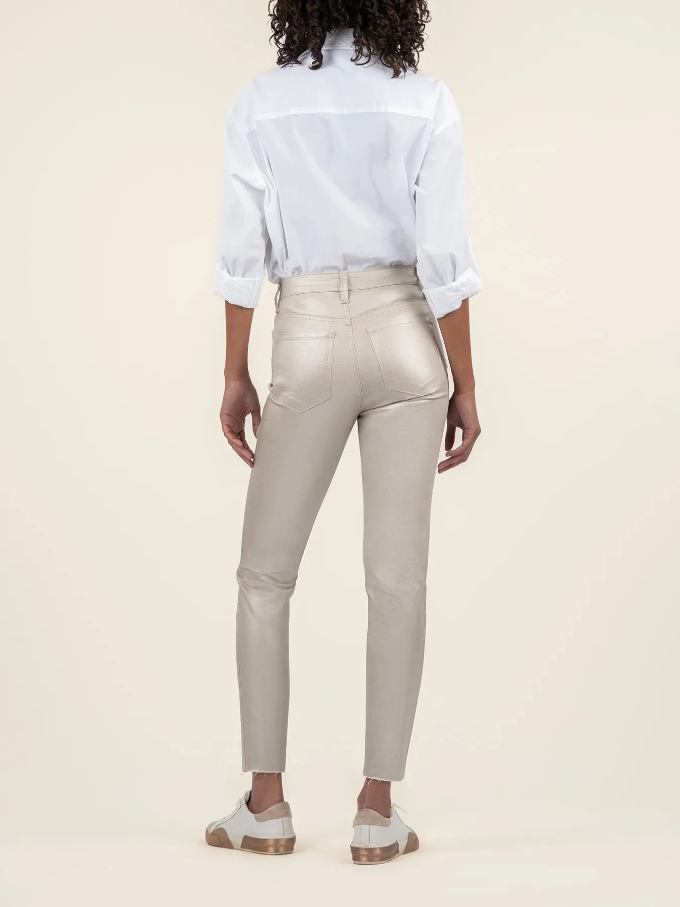 Kut Jeans : Charlize High Rise Fab Ab Cigarette Leg Raw Hem