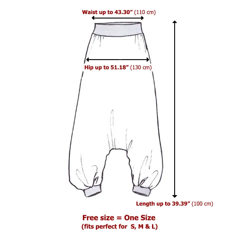 Mahogany Brown Men's Pinstripe Drop Crotch Harem Pants