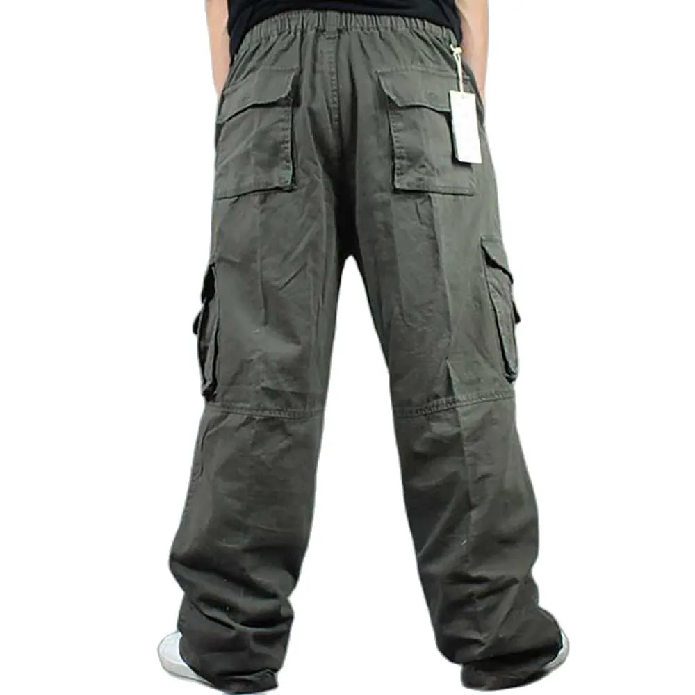 McGregor Clan-Wide Leg Hip Hop Pants Men Casual Cotton Harem Cargo Pants Loose baggy Streetwea