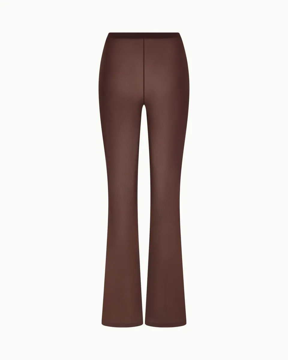 Mesh Low Rise Pant | Chocolate