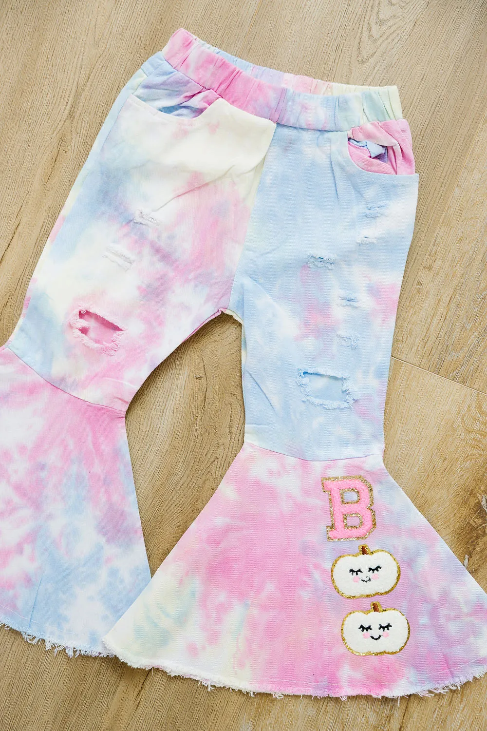 MINI KIDS BOO TIE DYE FLARES
