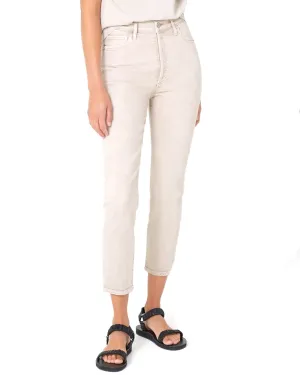 Olivia Crop High Rise Slim Fit in Feather