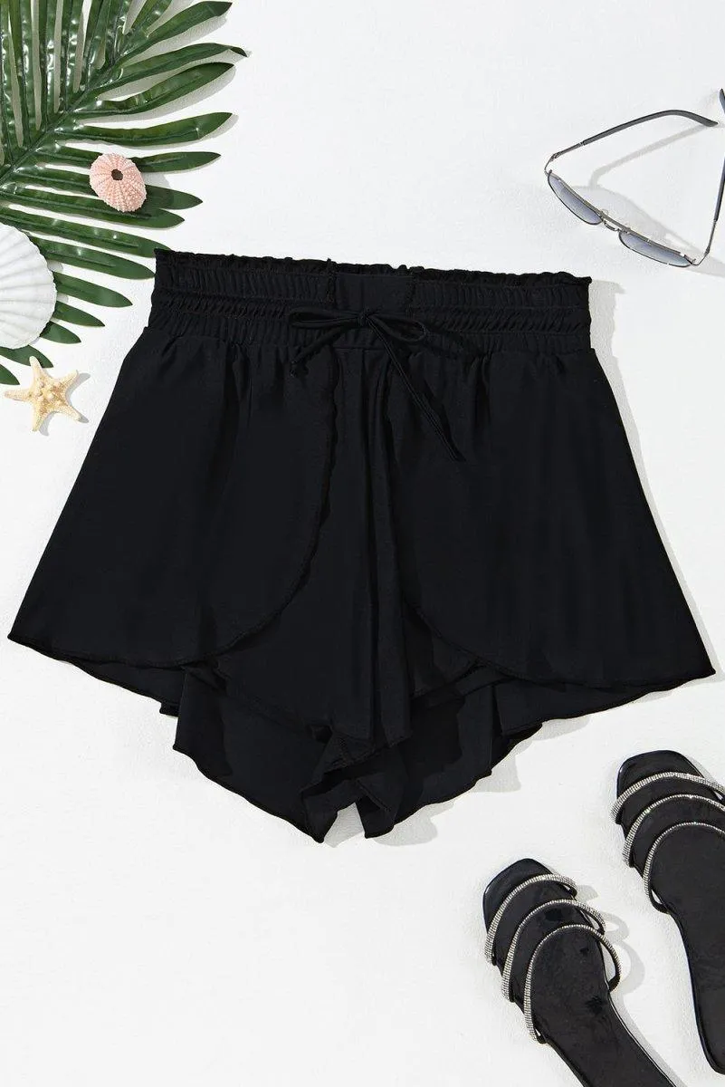Petal Wrap Flowy Swim Shorts