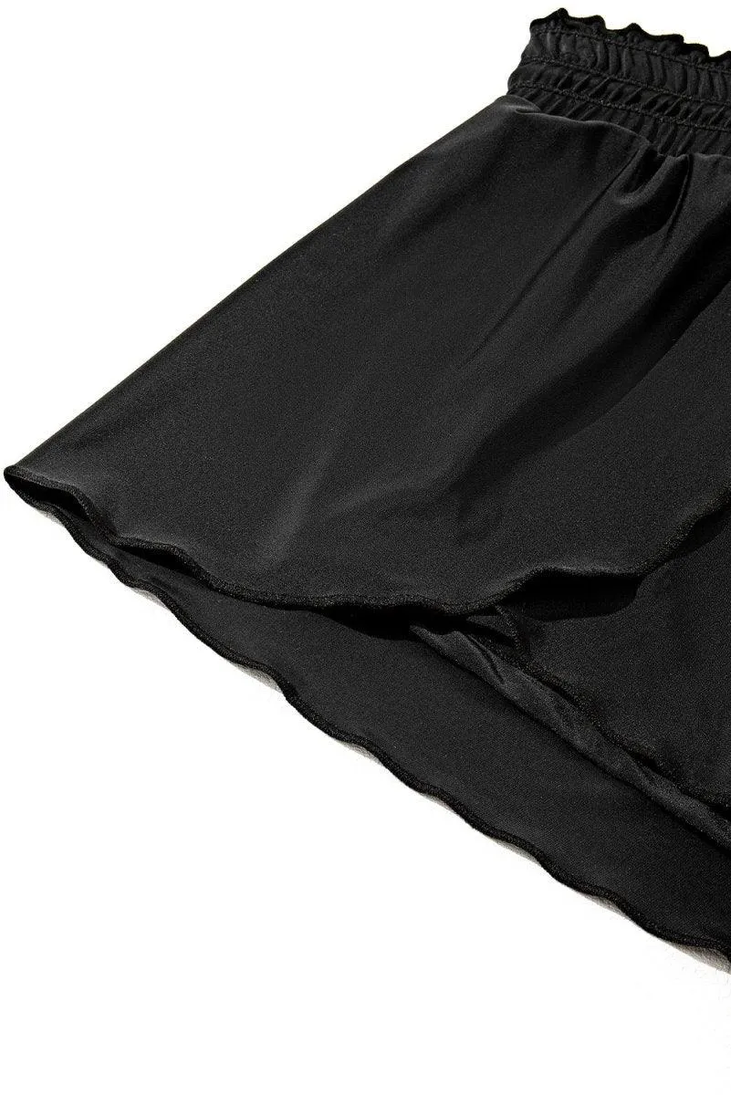 Petal Wrap Flowy Swim Shorts