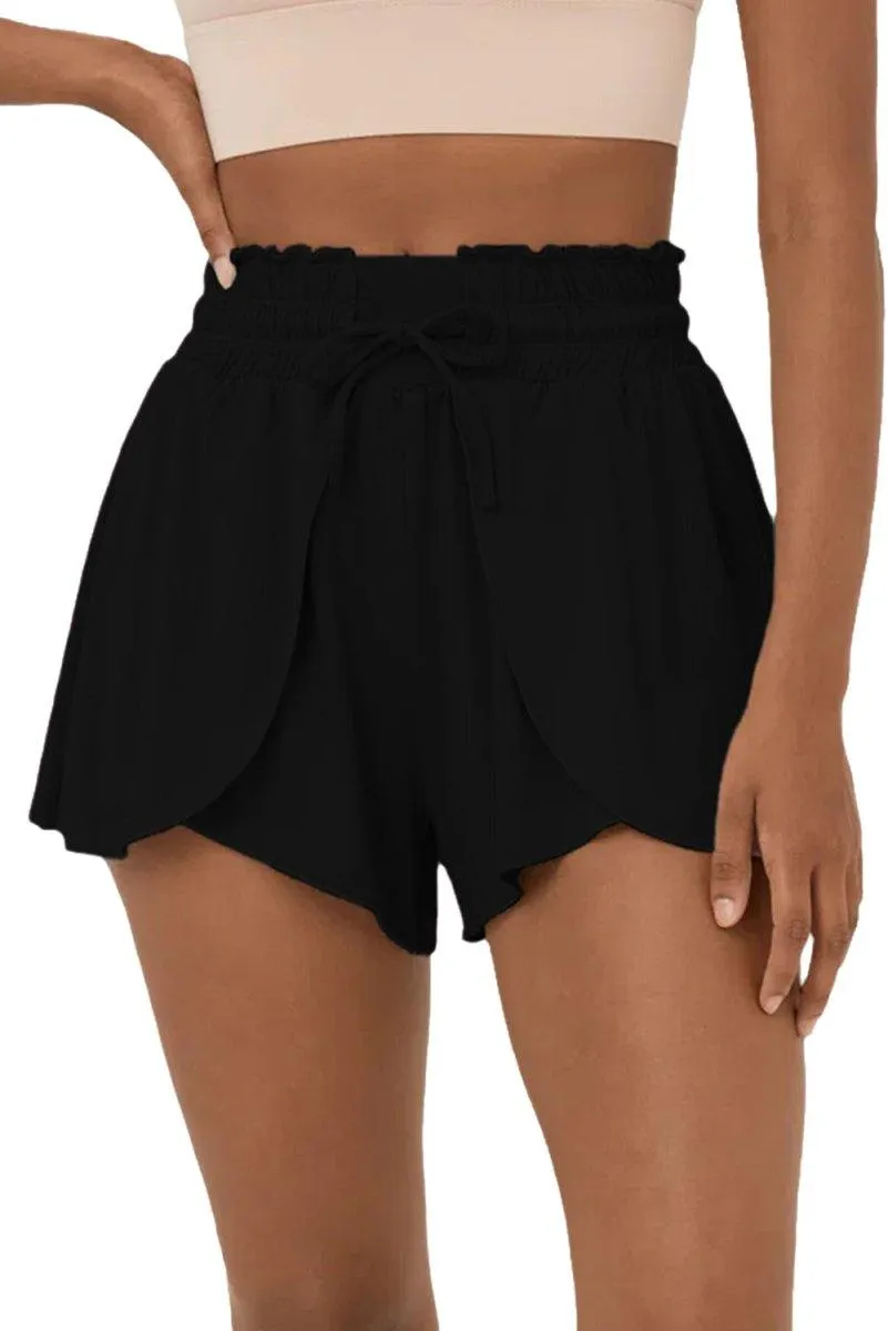 Petal Wrap Flowy Swim Shorts