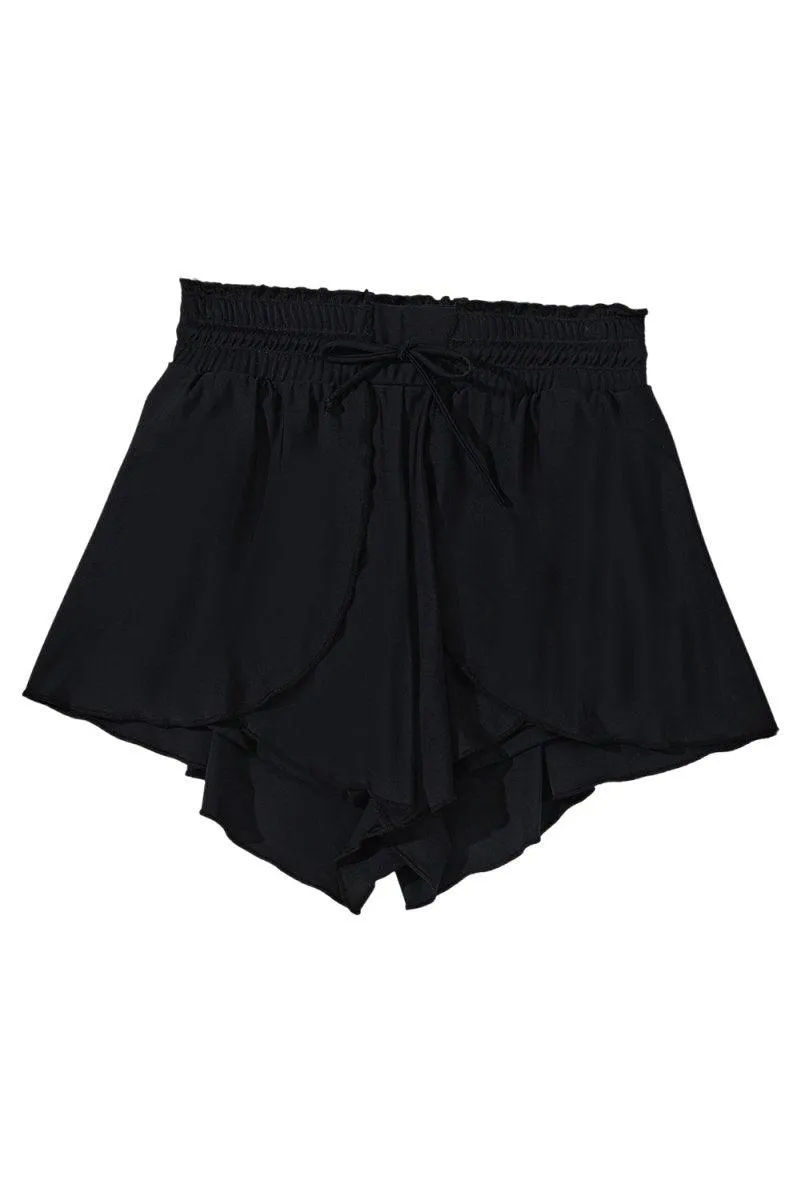 Petal Wrap Flowy Swim Shorts