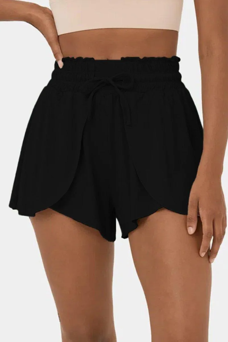 Petal Wrap Flowy Swim Shorts