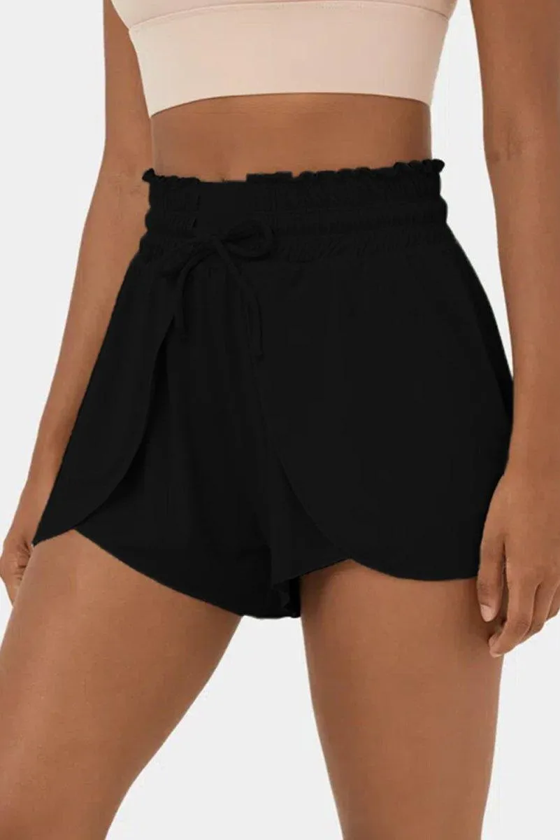 Petal Wrap Flowy Swim Shorts