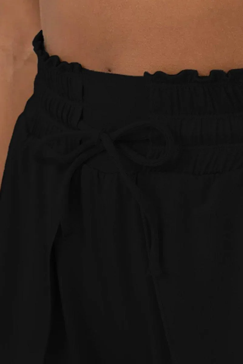 Petal Wrap Flowy Swim Shorts