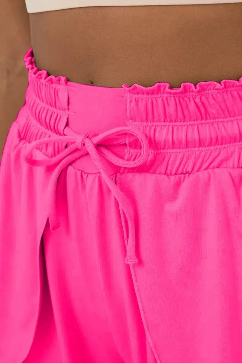 Petal Wrap Flowy Swim Shorts