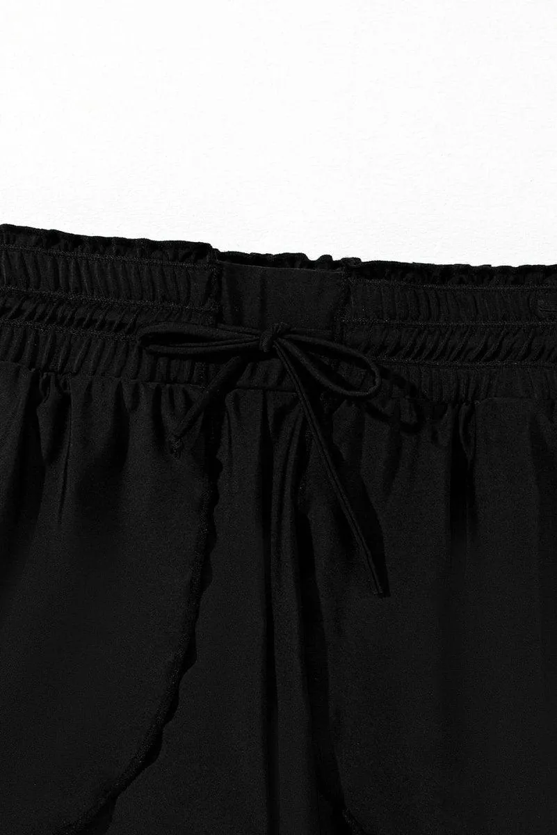Petal Wrap Flowy Swim Shorts