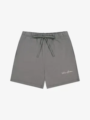 Prior Embroidery Logo Fitted Sweatshorts Slate