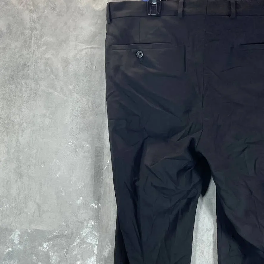REACTION KENNETH COLE Men's Black Techni-Cole Slim-fit Dress Pants SZ 38X30