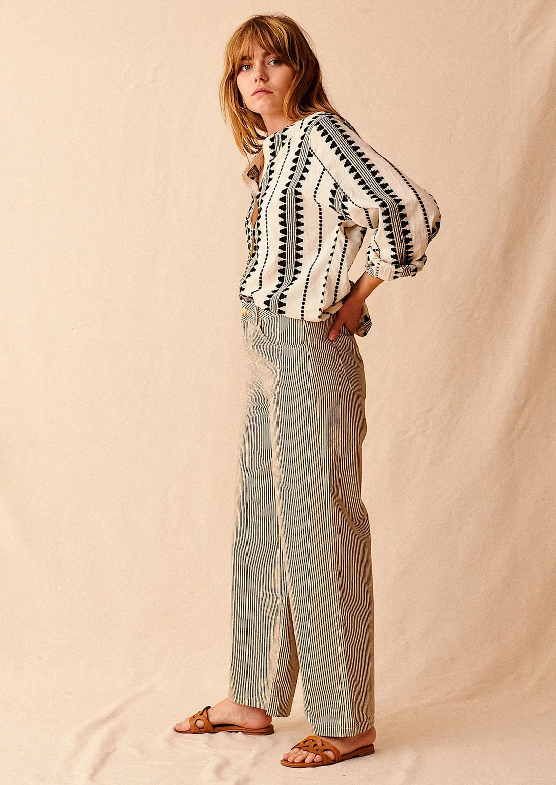 Remy Pants in Railroad Stripe