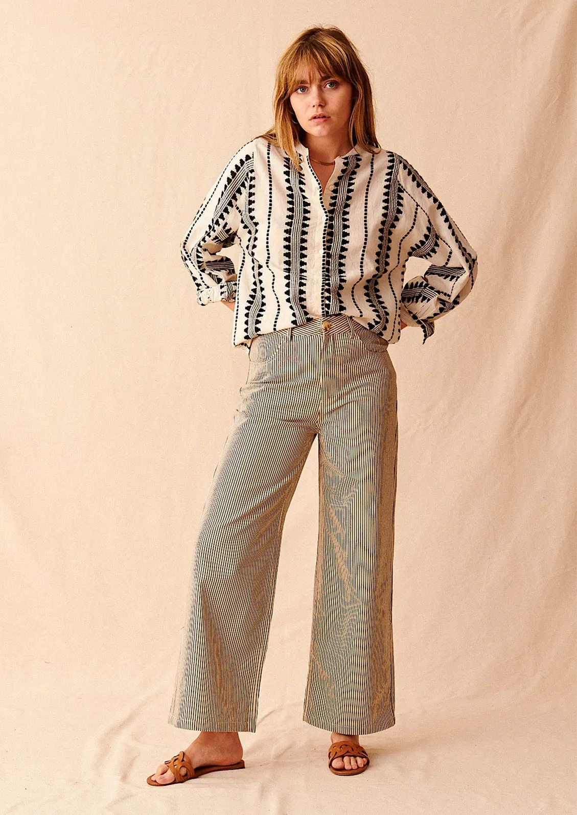 Remy Pants in Railroad Stripe