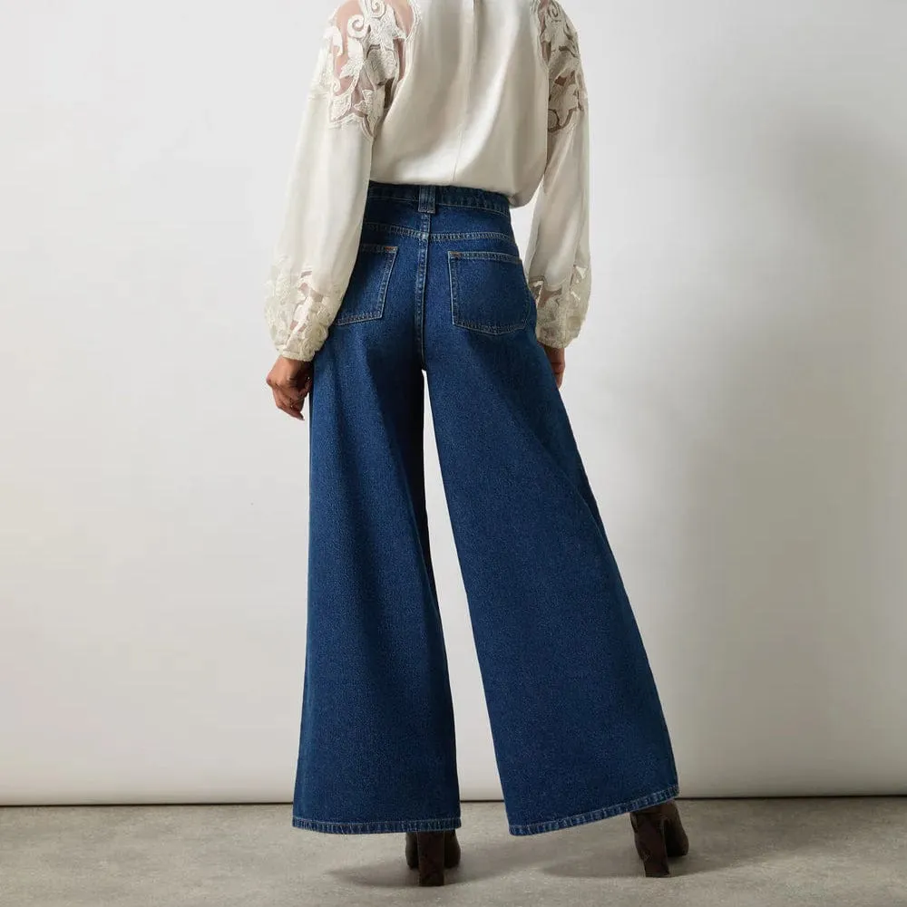Ro&Zo Blue Wide Leg Jeans