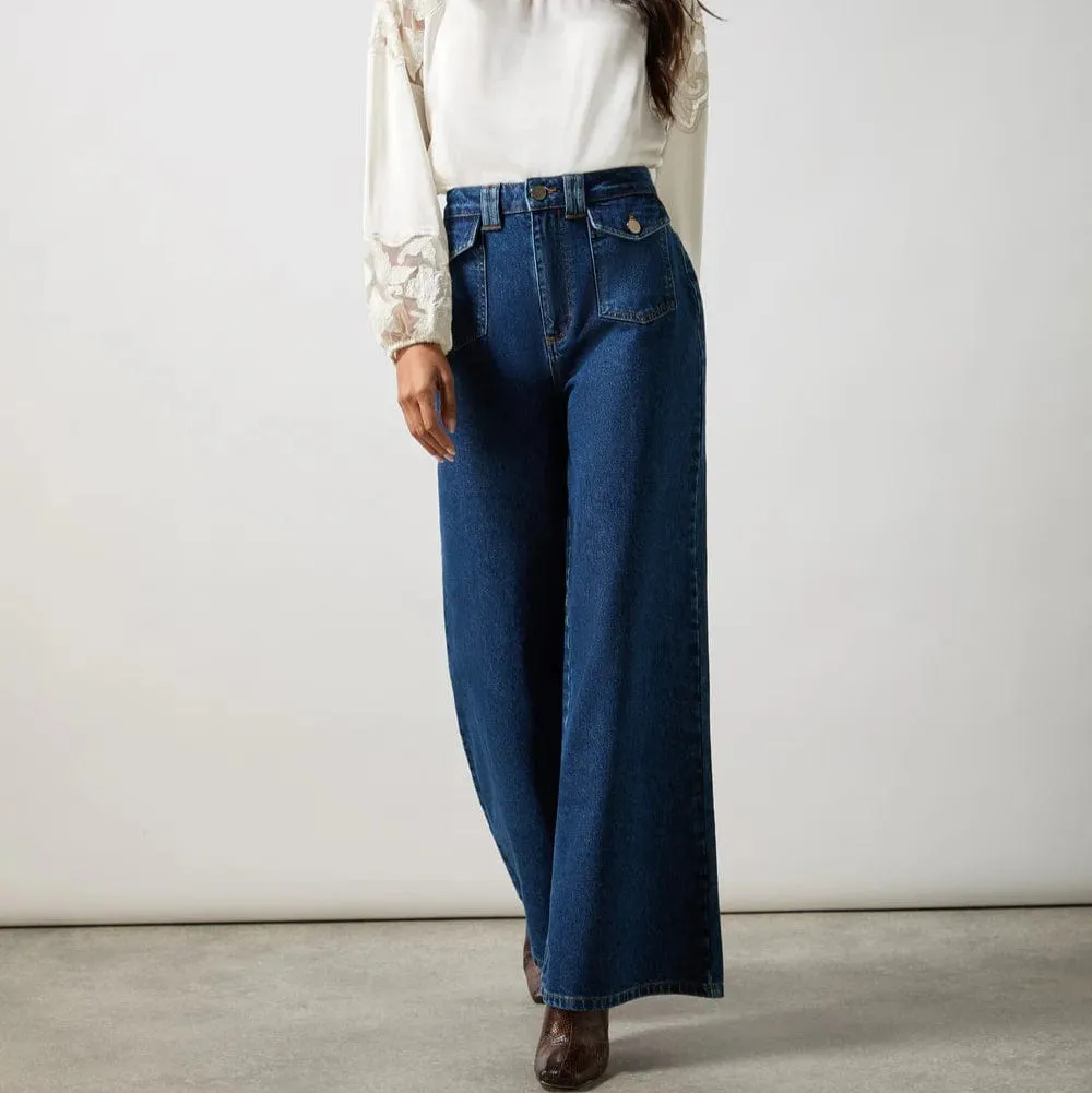 Ro&Zo Blue Wide Leg Jeans