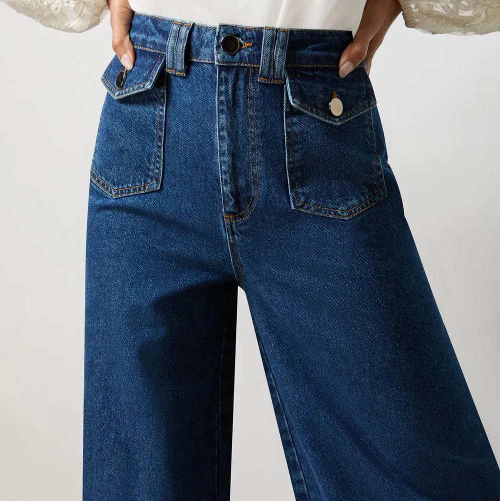 Ro&Zo Blue Wide Leg Jeans