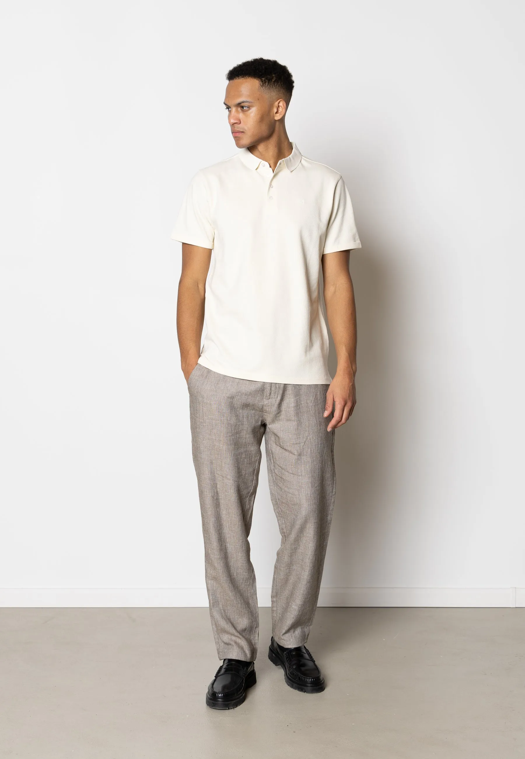 Roman linen pants - Khaki Melange