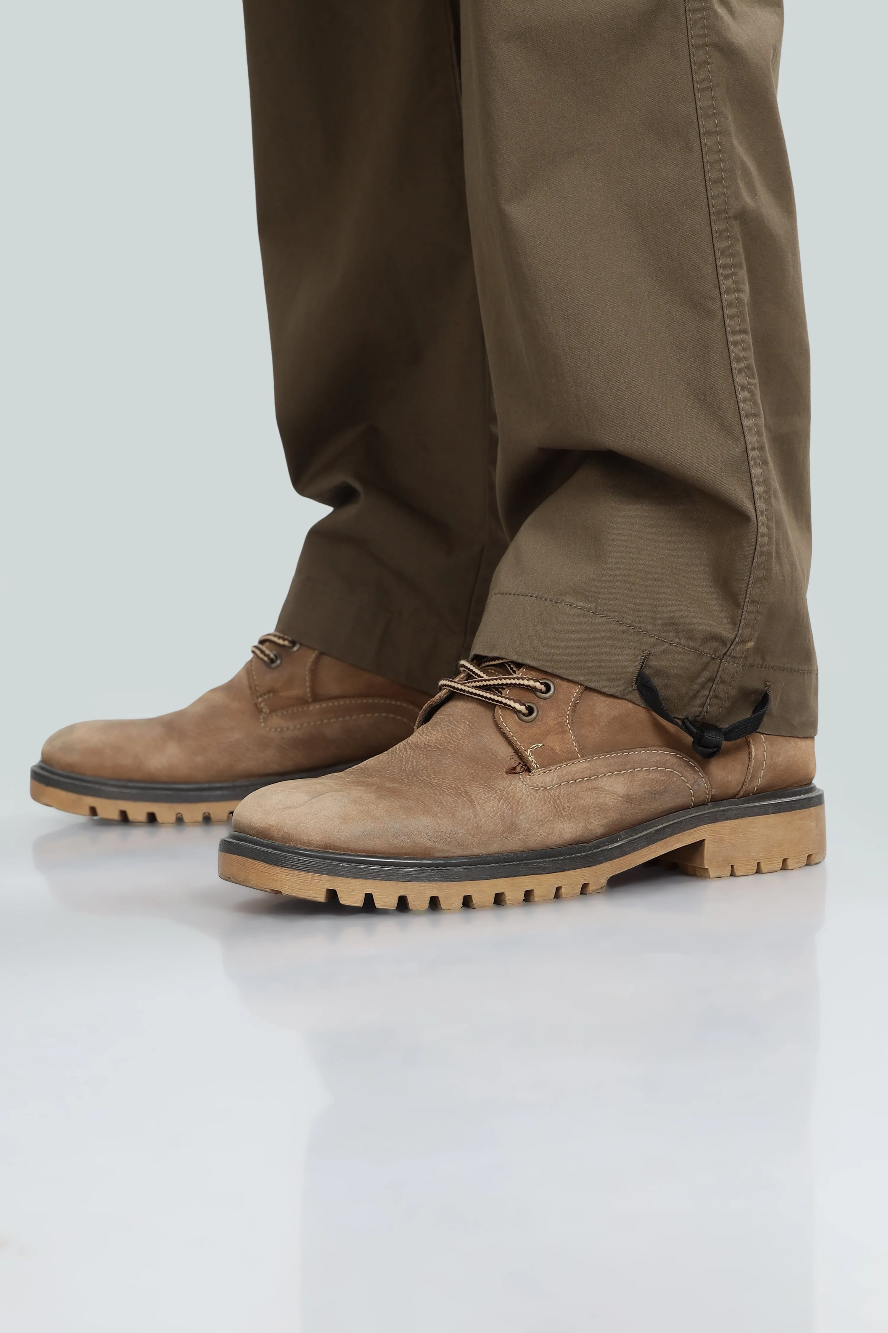 SAINTJONES LIGHT BROWN STRAIGHT PANTS.