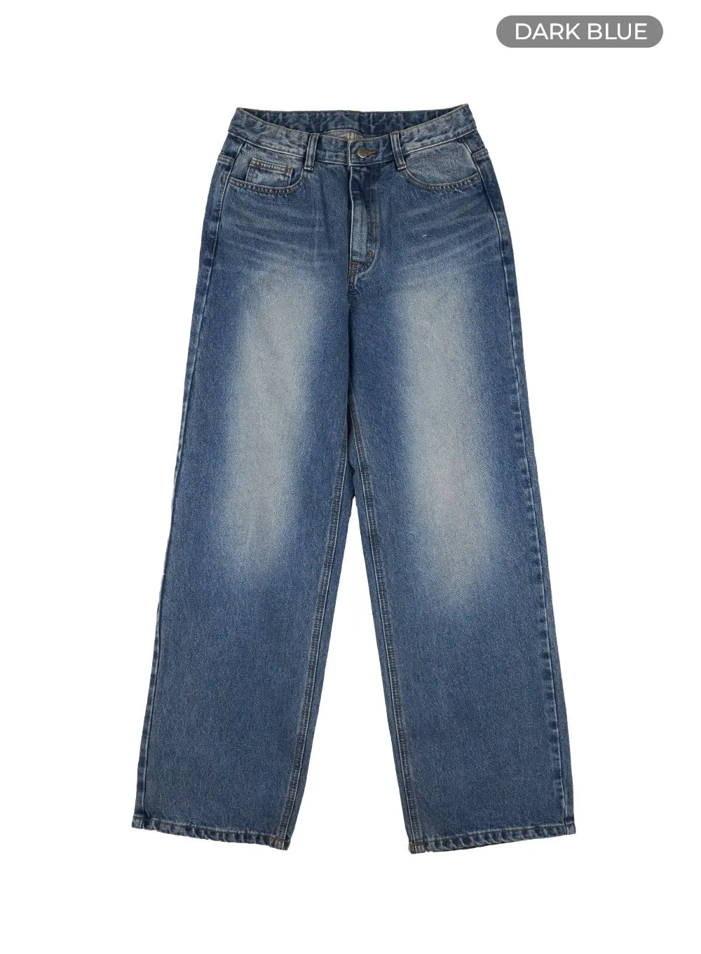 Washed Wide Leg Jeans OU404